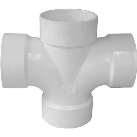 GENOVA B  K 05240H Reducing Double Sanitary Pipe Tee, 4 x 2 in, Hub, PVC, SCH 40 Schedule 192190P/05240H